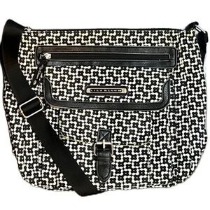 Lily Bloom crossbody bag Black & White Daisy Dots